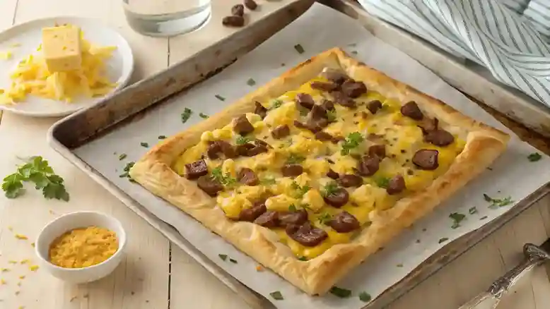 Puff Pastry Breakfast Pizza