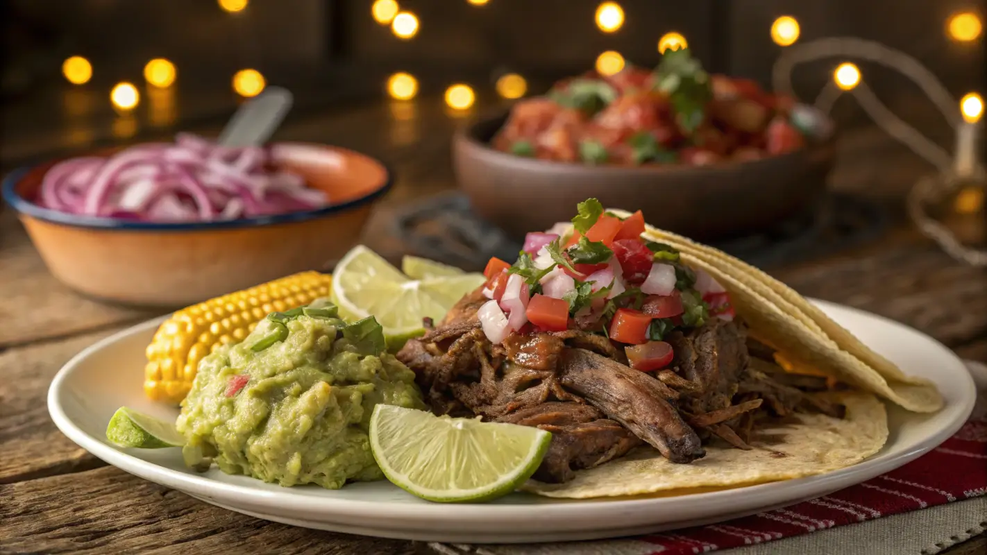 What is traditionally served with carnitas?